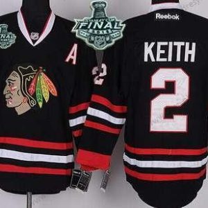 Chicago Blackhawks #2 Duncan Keith 2015 Stanley Cup Černá dres – Juniorské