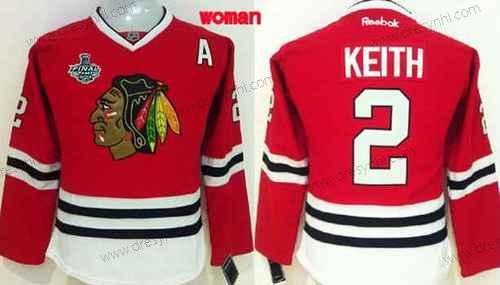 Chicago Blackhawks #2 Duncan Keith 2015 Stanley Cup Červené dres – Dámské