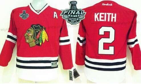 Chicago Blackhawks #2 Duncan Keith 2015 Stanley Cup Červené dres – Juniorské