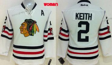 Chicago Blackhawks #2 Duncan Keith 2015 Zimní Klasický Bílý dres – Dámské