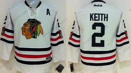 Chicago Blackhawks #2 Duncan Keith 2015 Zimní Klasický Bílý dres – Dětské