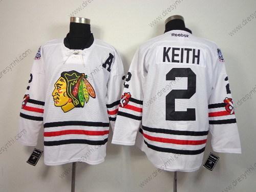 Chicago Blackhawks #2 Duncan Keith 2015 Zimní Klasický Bílý dres – Pánské