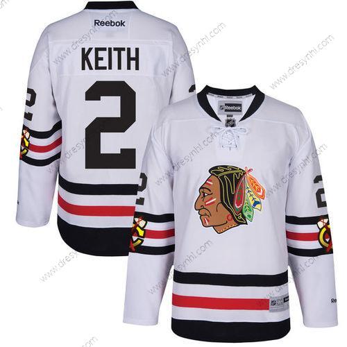 Chicago Blackhawks #2 Duncan Keith 2017 Zimní Klasický Bílý Sešitý NHL Retro Hokejový dres – Pánské