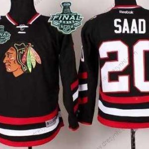 Chicago Blackhawks #20 Brandon Saad 2015 Stanley Cup 2014 Stadium Series Černá dres – Juniorské