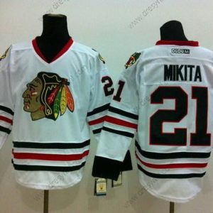 Chicago Blackhawks #21 Stan Mikita Bílý Retro CCM dres – Pánské