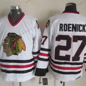 Chicago Blackhawks #27 Jeremy Roenick Bílý CCM Vintage dres – Pánské