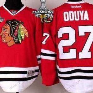 Chicago Blackhawks #27 Johnny Oduya Červené dres W/2015 Stanley Cup Champion Patchchampion Patch – Dětské