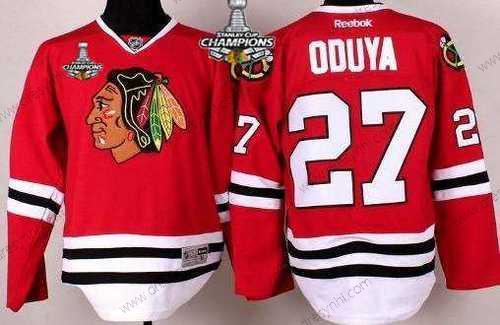 Chicago Blackhawks #27 Johnny Oduya Červené dres W/2015 Stanley Cup Champion Patchchampion Patch – Dětské