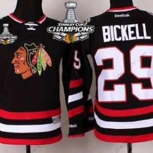 Chicago Blackhawks #29 Bryan Bickell 2014 Stadium Series Černá dres W/2015 Stanley Cup Champion Patch – Dětské