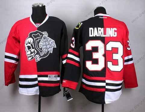 Chicago Blackhawks #33 Scott Darling Červené Černá Two Tone With Černá Skulls dres – Pánské