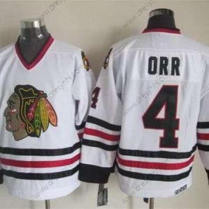 Chicago Blackhawks #4 Bobby Orr Bílý CCM Vintage dres – Pánské