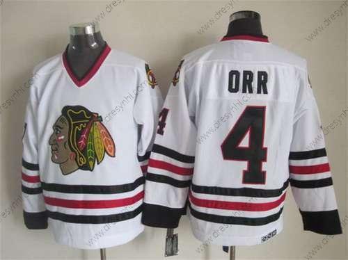 Chicago Blackhawks #4 Bobby Orr Bílý CCM Vintage dres – Pánské