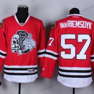 Chicago Blackhawks #57 Trevor Van Riemsdyk Červené With Černá Skulls dres – Pánské