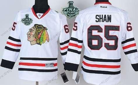 Chicago Blackhawks #65 Andrew Shaw 2015 Stanley Cup Bílý dres – Juniorské