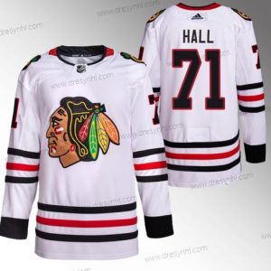 Chicago Blackhawks #71 Taylor Hall Bílý Sešitý Hokejový dres – Pánské