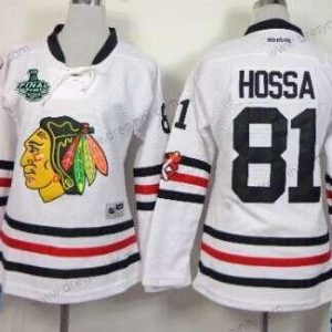 Chicago Blackhawks #81 Marian Hossa 2015 Stanley Cup 2015 Zimní Klasický Bílý dres – Dámské