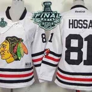 Chicago Blackhawks #81 Marian Hossa 2015 Stanley Cup 2015 Zimní Klasický Bílý dres – Juniorské