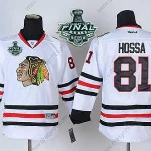 Chicago Blackhawks #81 Marian Hossa 2015 Stanley Cup Bílý dres – Juniorské