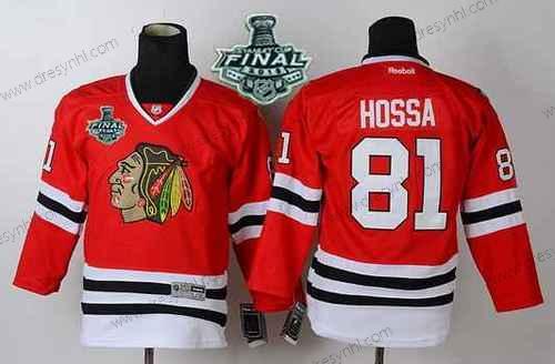 Chicago Blackhawks #81 Marian Hossa 2015 Stanley Cup Červené dres – Juniorské