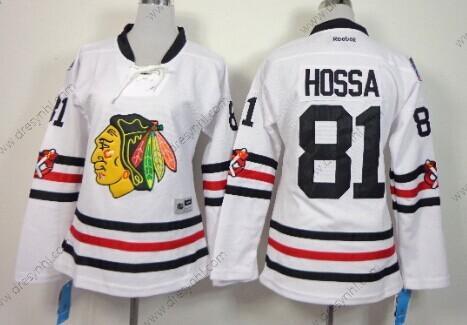 Chicago Blackhawks #81 Marian Hossa 2015 Zimní Klasický Bílý dres – Dámské