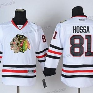 Chicago Blackhawks #81 Marian Hossa Bílý dres – Dětské