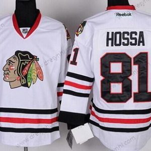 Chicago Blackhawks #81 Marian Hossa Bílý dres – Pánské