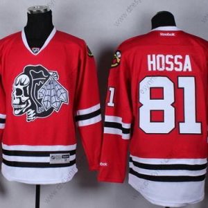 Chicago Blackhawks #81 Marian Hossa Červené With Černá Skulls dres – Pánské