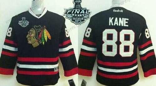 Chicago Blackhawks #88 Patrick Kane 2015 Stanley Cup Černá dres – Juniorské