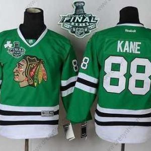 Chicago Blackhawks #88 Patrick Kane 2015 Stanley Cup Zelená dres – Juniorské