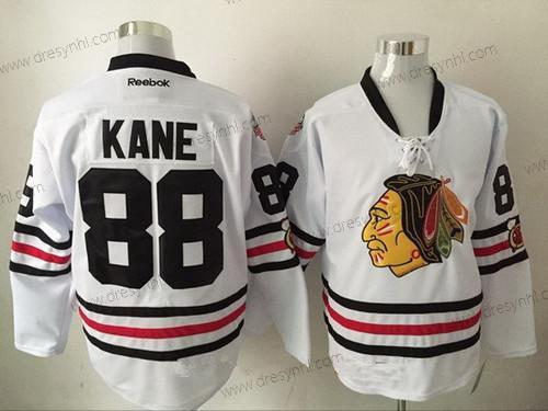 Chicago Blackhawks #88 Patrick Kane 2017 Zimní Klasický Bílý Sešitý NHL Retro Hokejový – Pánské