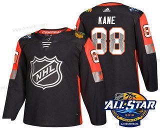 Chicago Blackhawks #88 Patrick Kane Černá 2018 NHL All-Star Sešitý Hokejový dres – Pánské