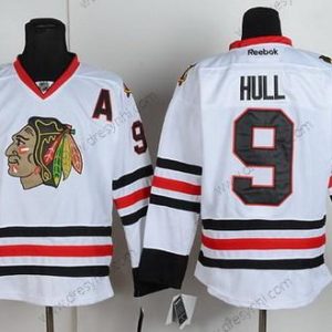 Chicago Blackhawks #9 Bobby Hull Bílý dres – Pánské