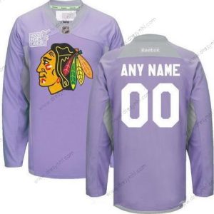 Chicago Blackhawks Personalizované Nachový Růžový Reebok Hokejový Bojuje proti rakovině Tréninkový dres – Pánské