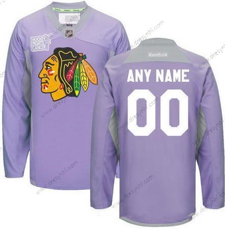 Chicago Blackhawks Personalizované Nachový Růžový Reebok Hokejový Bojuje proti rakovině Tréninkový dres – Pánské