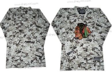 Chicago Blackhawks Prázdný Bílý Camo dres – Dětské