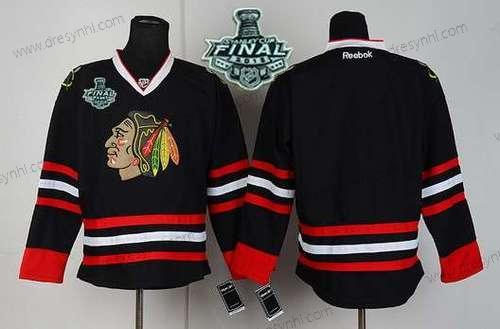 Chicago Blackhawks Prázdný Černá 2015 Stanley Cup dres – Juniorské