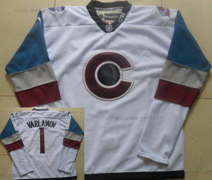 Colorado Avalanche #1 Semyon Varlamov Bílý 2016 Stadium Series Hokejový dres – Pánské