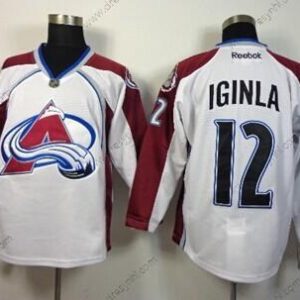 Colorado Avalanche #12 Jarome Iginla Bílý dres – Pánské