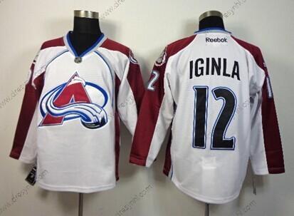 Colorado Avalanche #12 Jarome Iginla Bílý dres – Pánské