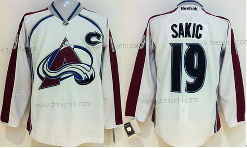 Colorado Avalanche #19 Joe Sakic Bílý dres – Pánské