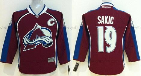 Colorado Avalanche #19 Joe Sakic Červené dres – Dětské