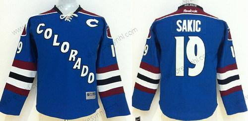 Colorado Avalanche #19 Joe Sakic Modrý Třetí dres dres – Dětské