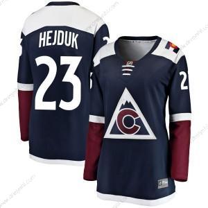 Colorado Avalanche #23 Milan Hejduk Fanatics Branded Breakaway Náhradní Námořnictvo dres – Dámské