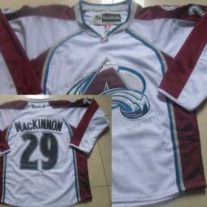 Colorado Avalanche #29 Nathan Mackinnon Bílý dres – Pánské