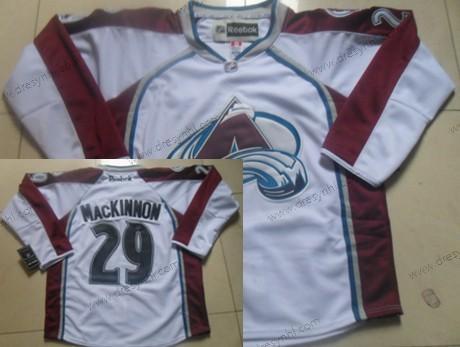 Colorado Avalanche #29 Nathan Mackinnon Bílý dres – Pánské