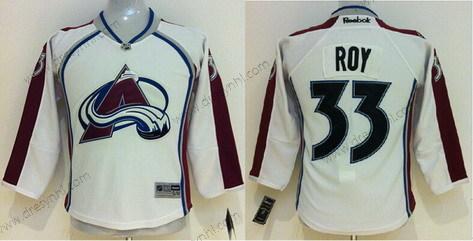 Colorado Avalanche #33 Patrick Roy Bílý dres – Dětské