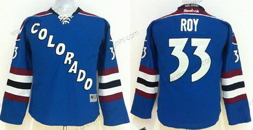 Colorado Avalanche #33 Patrick Roy Modrý Třetí dres dres – Dětské