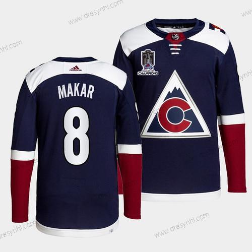 Colorado Avalanche #8 Cale Makar 2022 Námořnictvo Stanley Cup Champions Patch Sešitý dres – Pánské