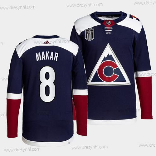 Colorado Avalanche #8 Cale Makar Námořnictvo 2022 Stanley Cup Final Patch Sešitý dres – Pánské