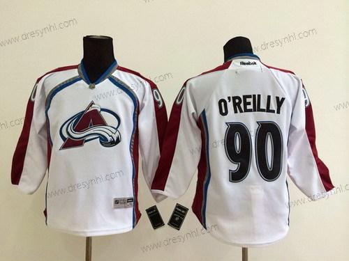 Colorado Avalanche #90 Ryan O’Reilly Bílý dres – Dětské